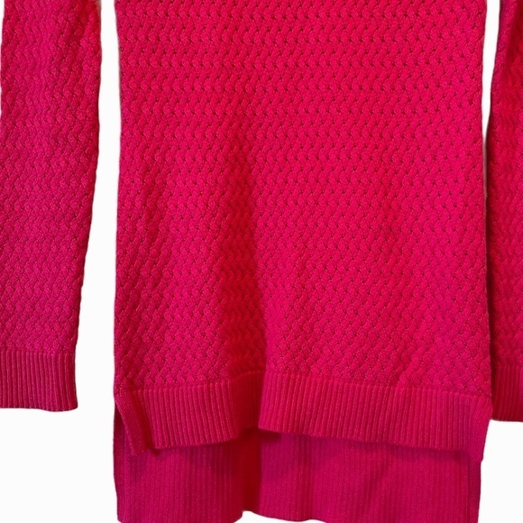 Crown & Ivy Ladies Pink Long  Knit Sweater - Picture 2 of 8
